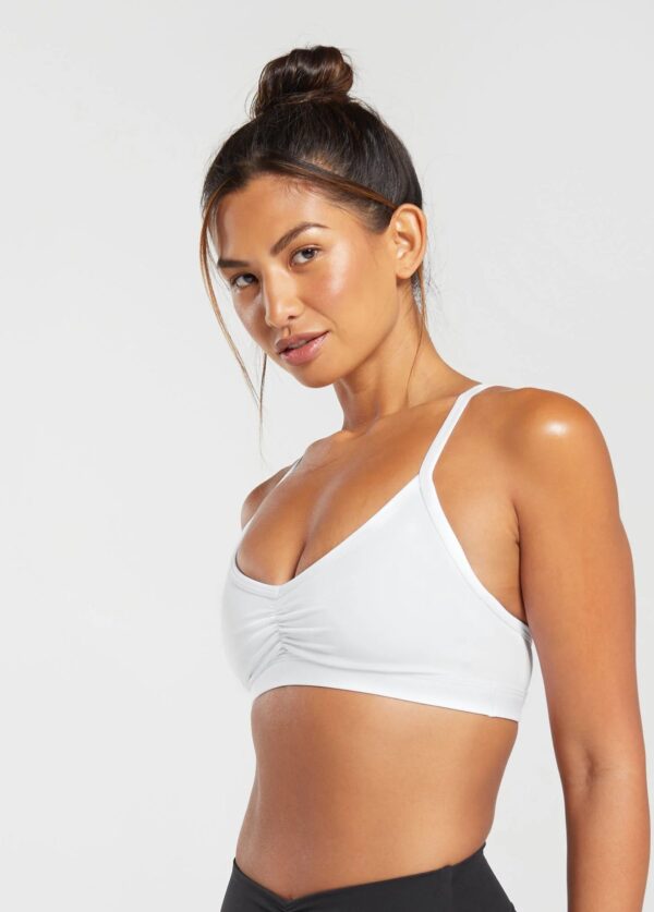 Ruched Strappy Sports Bra - 图片 2